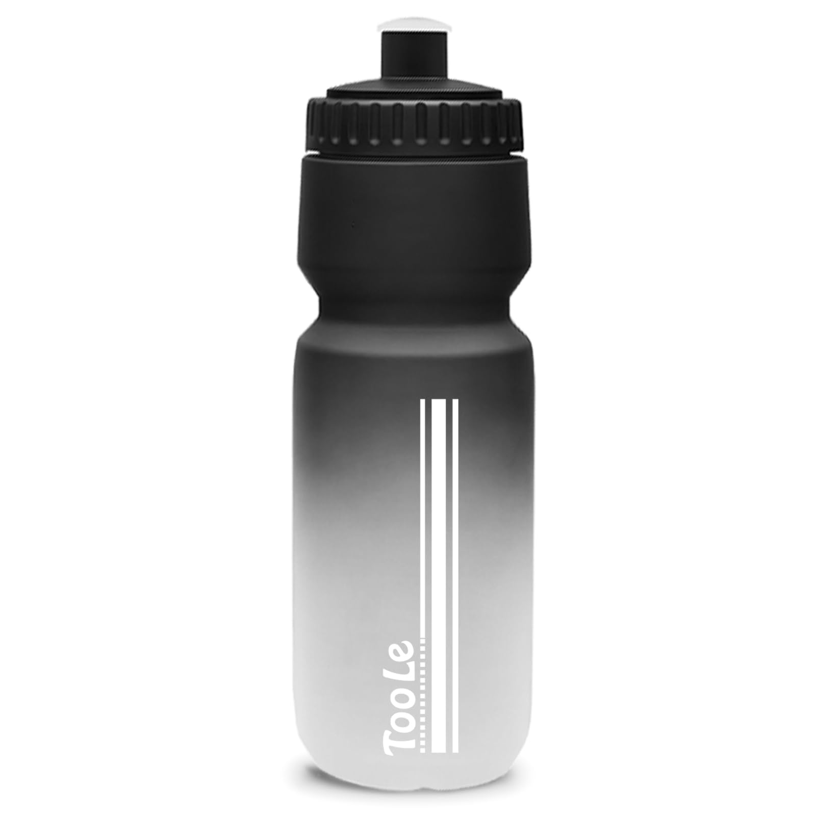 Bike Water Bottle, Cycling Squeeze Water Bottle Leakproof BPA Free with Capacity Scale w/Pull Top Lid, Reusable, for Bicycle, Gy