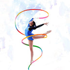 Huianer Dance Ribbons Streamers Rhythmic Gymnastic Ribbon Wands Rods For Children Art Dances, Baton Twirling, 2 Pieces