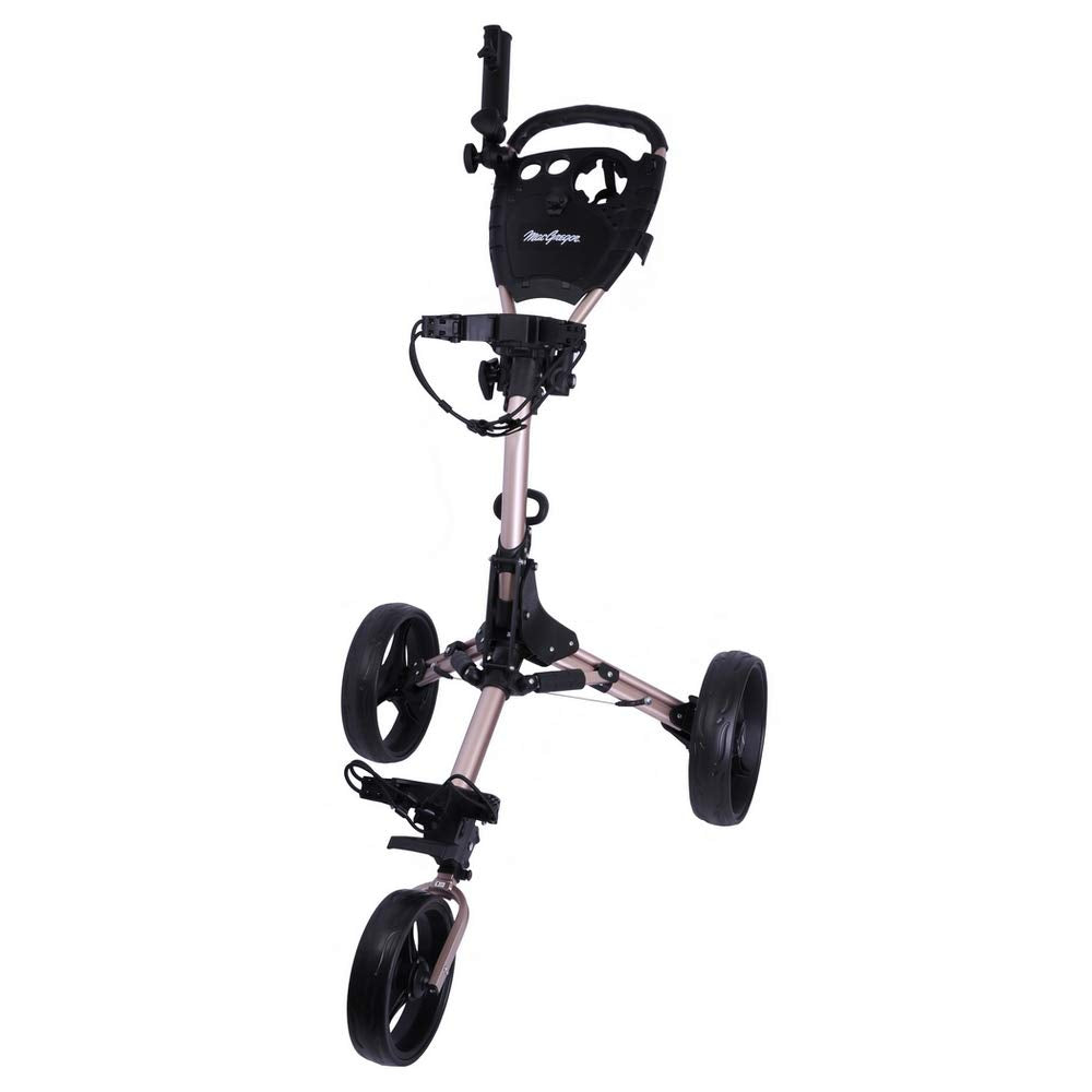 Macgregor Titanium Mactec 3 Wheel Folding Golf Cart With Umbrella Holder