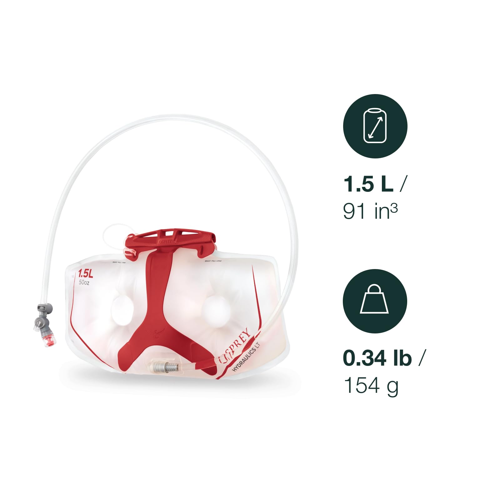 Osprey Hydraulics LT 1.5L Lumbar Water Reservoir for Backpacks