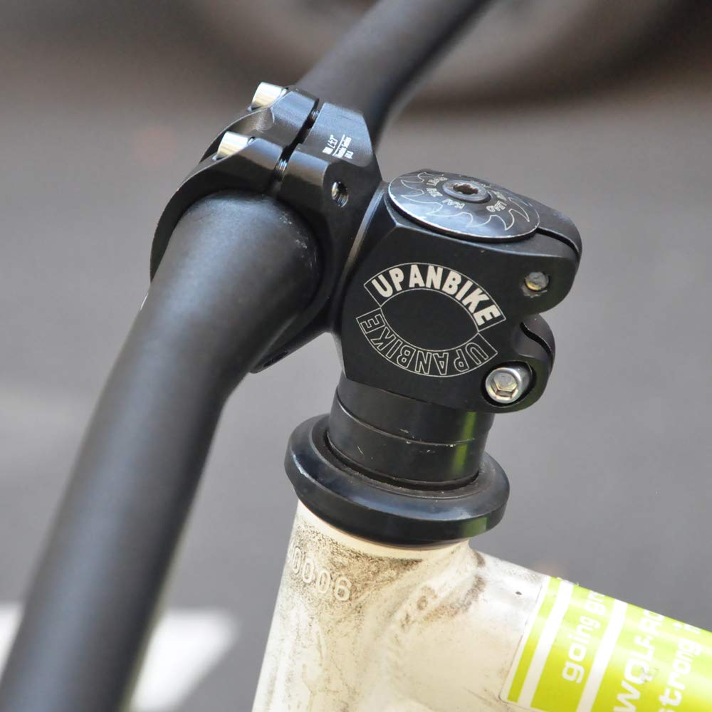 Upanbike Bike Stem 25.4Mm 28.6Mm Aluminum Alloy Short Stem For Mountain Bike Road Bicycle Mtb Bmx(Black)