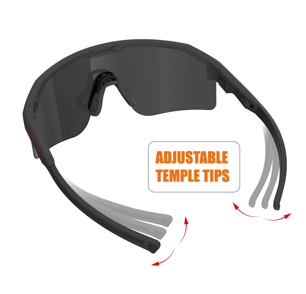 Eazyrun Polarized Sports Sunglasses For Men Women, Shield Sunglasses For Cycling Running Mtb Baseball Ski Beach Volleyball