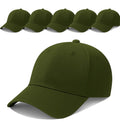 Enciger Unisex Cotton Baseball Cap Pack Of 6  Adjustable Solid Color Caps For Men & Women  Wholesale Lot For Bulk Purchase, Re