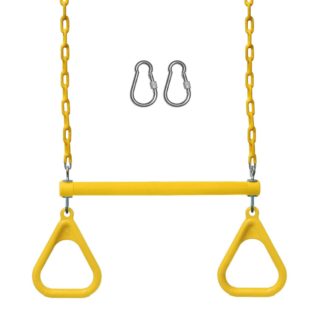 Jungle Gym Kingdom Swing Sets For Backyard, Monkey Bars & Swingset Accessories - Set Includes 18'' Trapeze Swing Bar & 48'' Heav