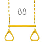 Jungle Gym Kingdom Swing Sets For Backyard, Monkey Bars & Swingset Accessories - Set Includes 18'' Trapeze Swing Bar & 48'' Heav