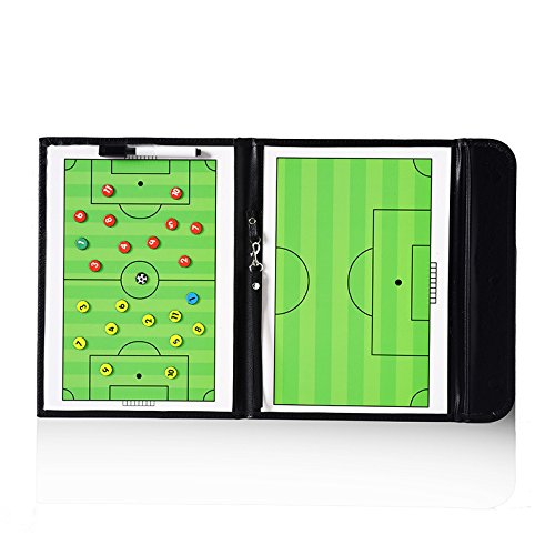 Soccer Coaching Board Soccer Coaches Clipboard Tactical Magnetic Board Kit With Dry Erase, Marker Pen And Zipper Bag (Football B