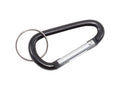 Advantus Carabiner Key Chains, Split Key Rings, Aluminum, Black, 10/Pack