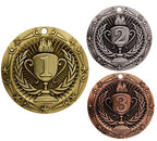 Decade Awards' 1St Place Gold Medal - Large Metal - Olympic Award Medals With Stars & Stripes American Flag V Neck Ribbon - Perf