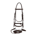 Henri de Rivel Fancy Raised Snaffle Bridle - Color:Havana Size:Horse