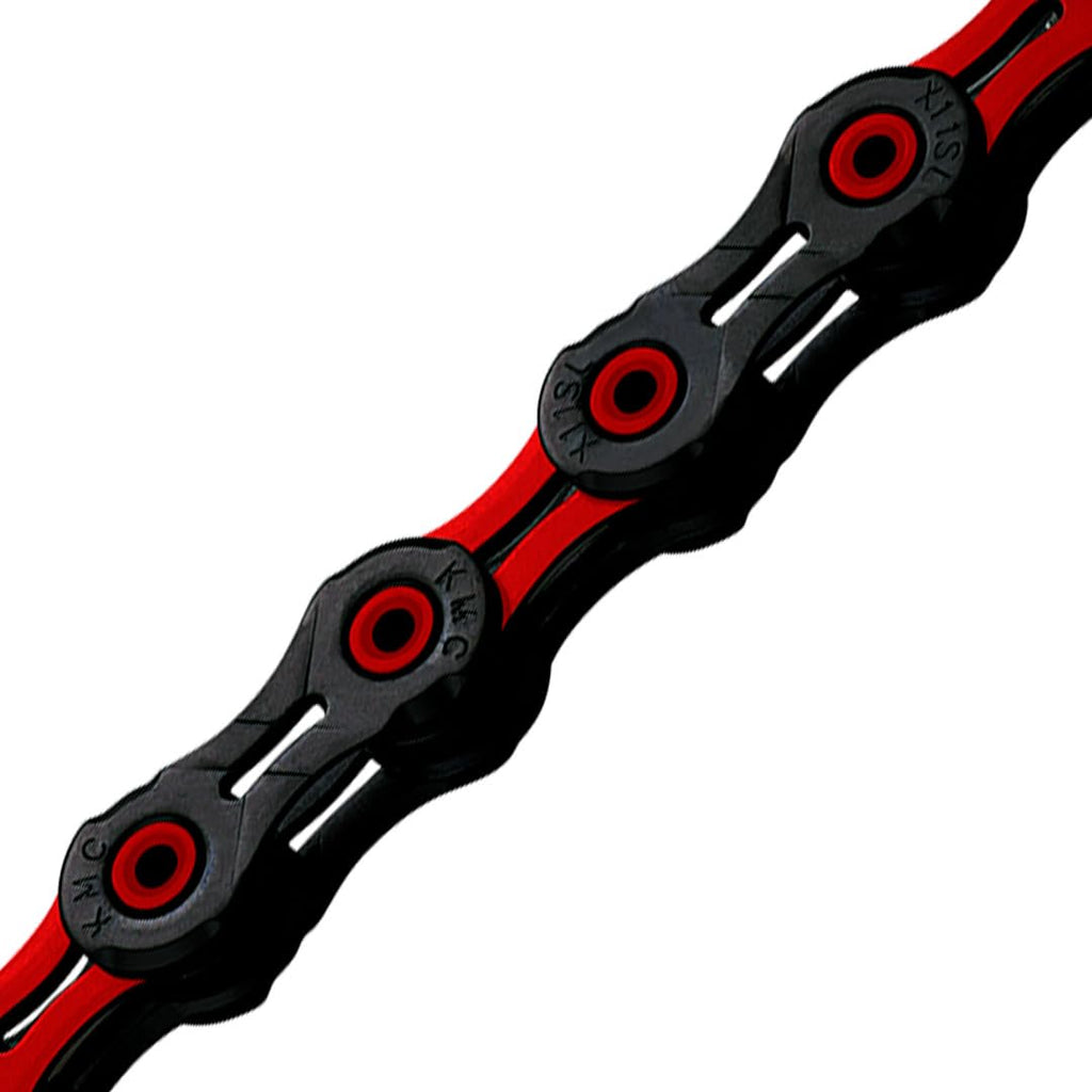 Kmc 11-Speed Dlc11 Series High-Performance Chain, Red, For Road, Mountain, Gravel; Shimano, Sram, And Campagnolo Compatible, Mis