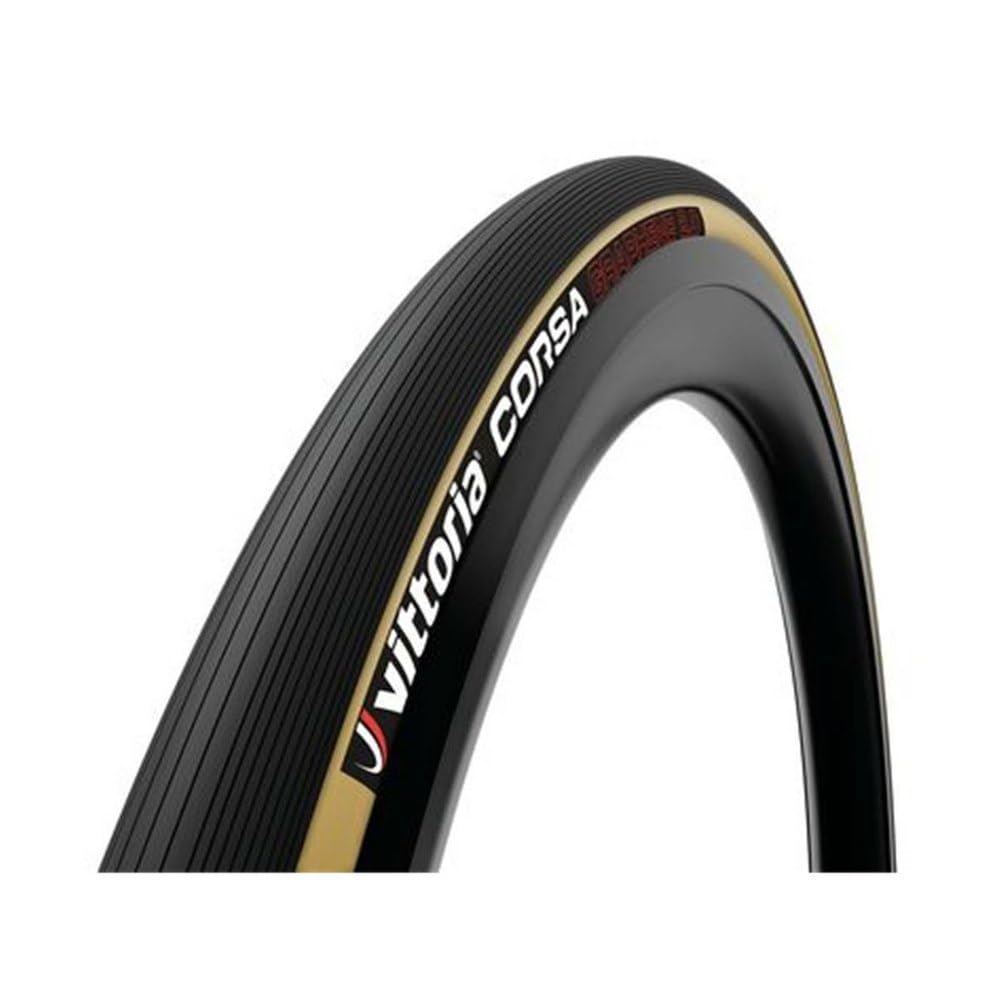 Vittoria Corsa Tubular G2.0700 x 30 mm Black (Tire Side American Color) Valve Core Detachable
