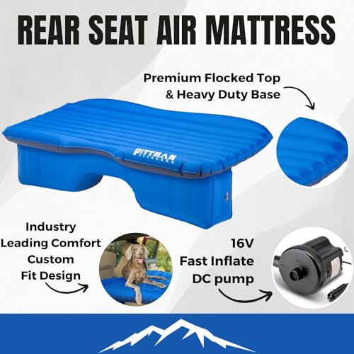 Pittman - Backseat Bed For Truck - 60'' Backseat Air Mattress For Truck, Vans & Large Suv Bed Mattress - Back Seat Bed For Truck