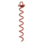 7Penn Ground Anchors Screw In 4 Pack - 16 Inch Red Spiral Dog Leash Ground Anchor Tie Down - Heavy Duty Rv Canopy Stakes For Hig