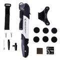 Velochampion Alloy 9 Mini Bicycle Pump With Gauge 120 Psi - Portable Bike Pump Includes Mount Kit, 6 Glueless Patches And Inflat