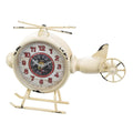 Accent Plus White Helicopter Desk Clock 9.5X2X7