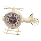 Accent Plus White Helicopter Desk Clock 9.5X2X7