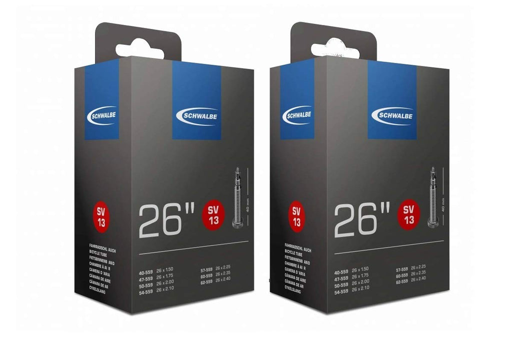 Schwalbe Sv13 01150102C Inner Tubes 26 Inches Presta Valve (Pack Of 2)