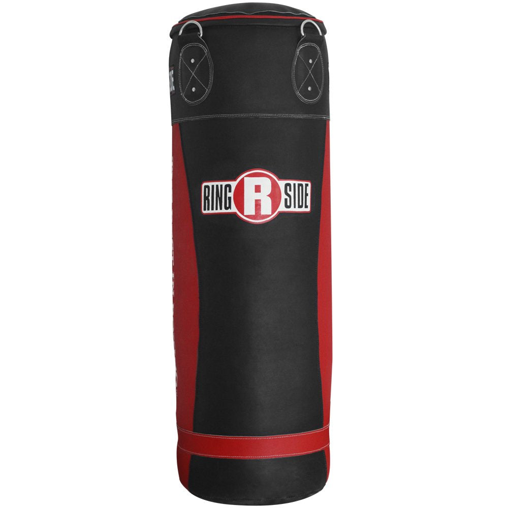 Ringside Large Leather Heavy Bag, Punching Bag for Boxing Training and Workout, 100 lbs, Includes Heavy Bag Chain and Swivel