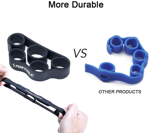 (4 Pack) Hand Grip Strengthener Trainer Kit Forearm Therapy Workout Grip Grip Ring, Finger Exerciser, Hand Exerciser & Stress Re