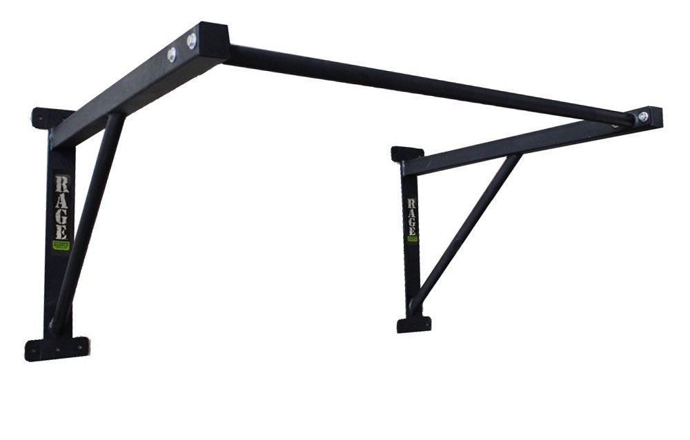 Rage Fitness Heavy-Duty Wall Mounted Pull Up Bar - 500 lbs Weight Capacity | Maintain Upper Body Strength & Core Stability | Spa
