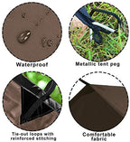 Kalinco Waterproof Camping Tarp Tent Hammock Rain Fly, 10X10Ft/10X15Ft, Mutifunctional Tent Footprint Lightweight Tarp For Campi