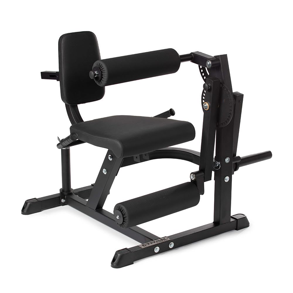 Titan Fitness Plate-Loaded Adjustable Leg Extension and Curl Machine, Rated 300 LB, Lower Body Specialty Machine for Extension a