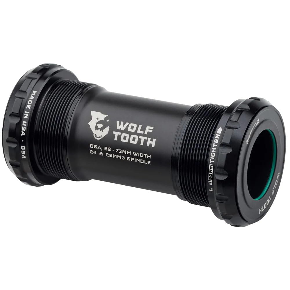 Wolf Tooth BSA Bottom Bracket 24mm / 29mm / 30mm Black, Orange, Purple, Silver