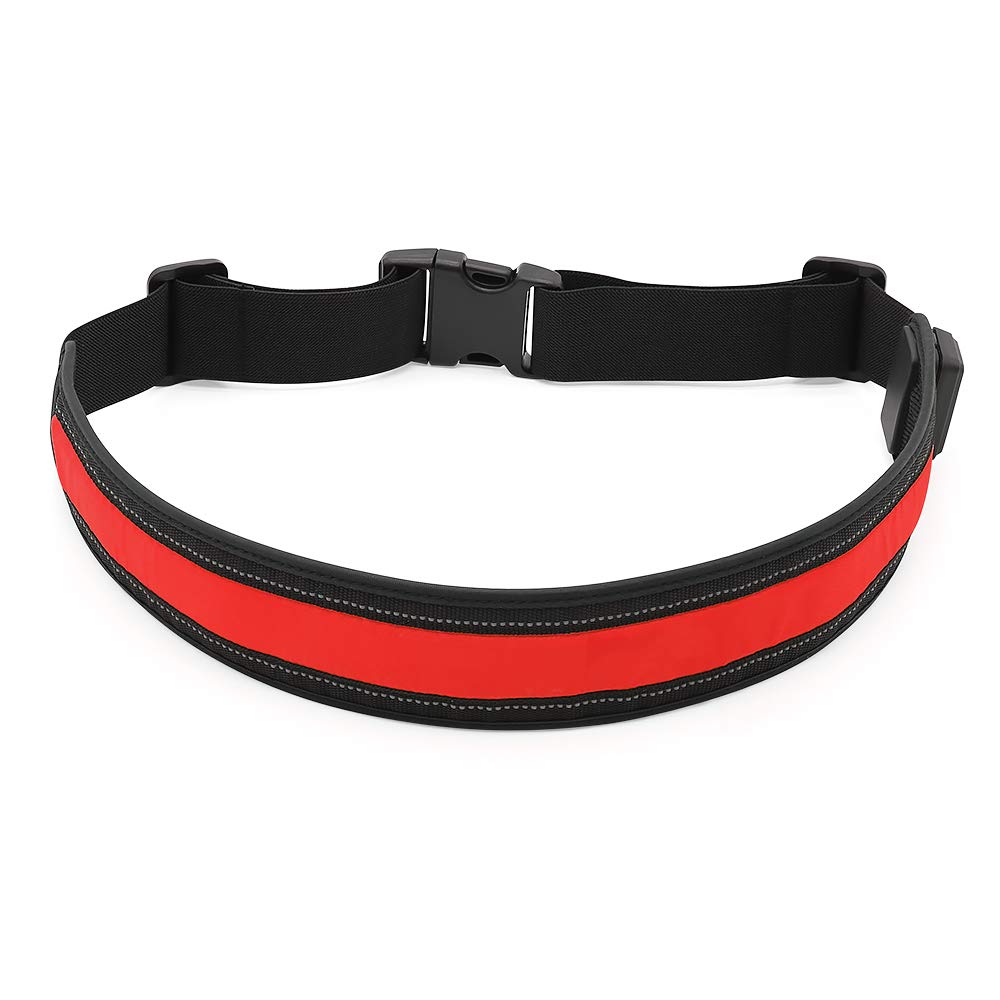 Bseen Led Running Belt - Rechargeable Glowing Led Waistband, Adjustable Light Up Waist Belt For Runners, Joggers, Walkers, Pet O