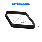 Gse Black Plastic Billiard Pool Ball 8-Ball Triangle Racks / 9-Ball Diamond Pool Ball Racks Fit Standard 2-1/4'' Billiard Pool B