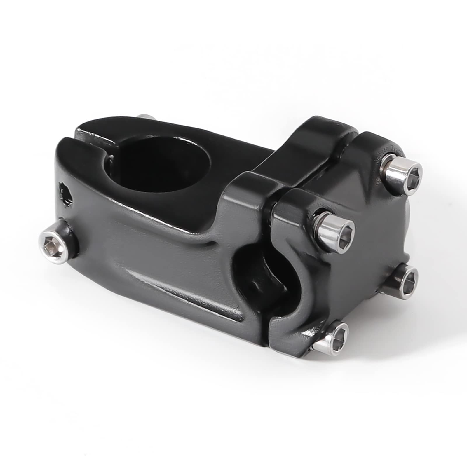 BMX Downhill Bike Stem Aluminum Alloy Fixed Gear Bicycle Handlebar Stem 28.6x22.2mm 0 Degree Black