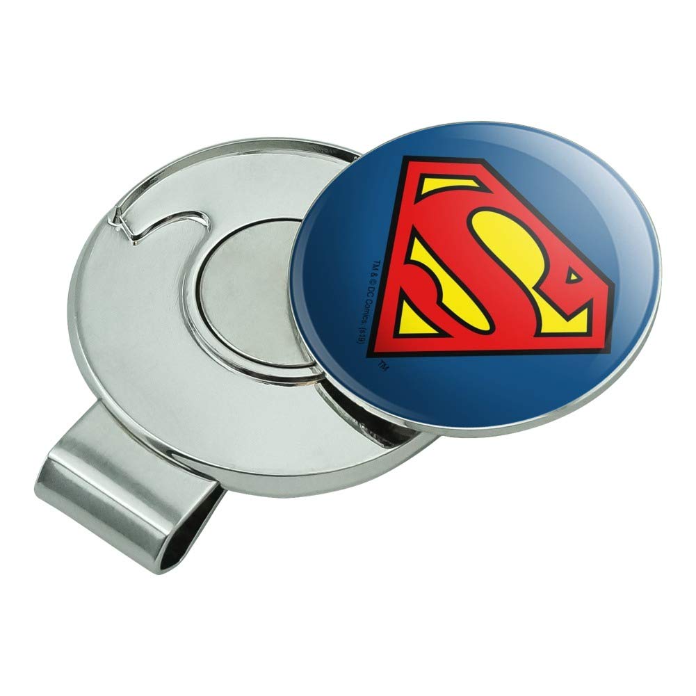 Graphics & More Superman Classic S Shield Logo Golf Hat Clip With Magnetic Ball Marker