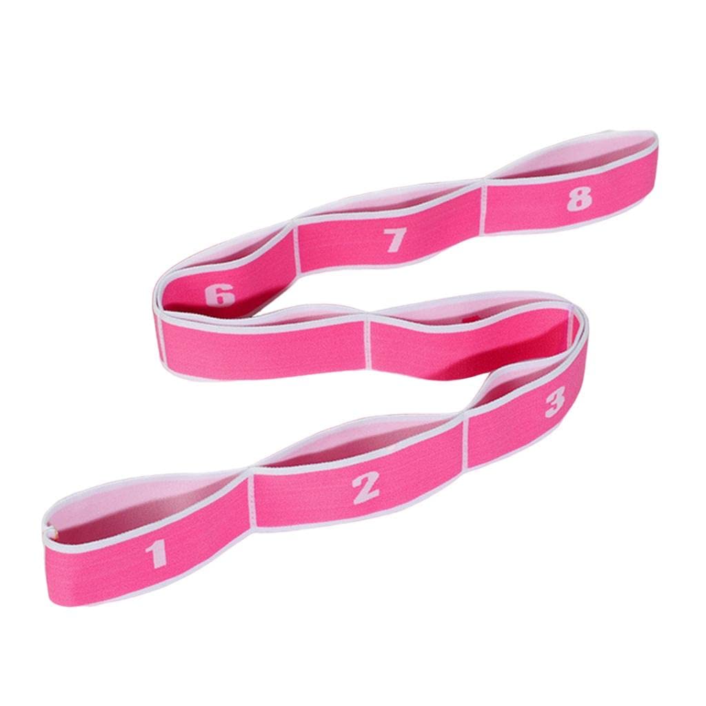 Enakshi Yoga Pull Strap Fitness Stretching Band Resistance Loop Pink White_8 Loops|Sporting Goods | Fitness, Running & Yoga | Fi