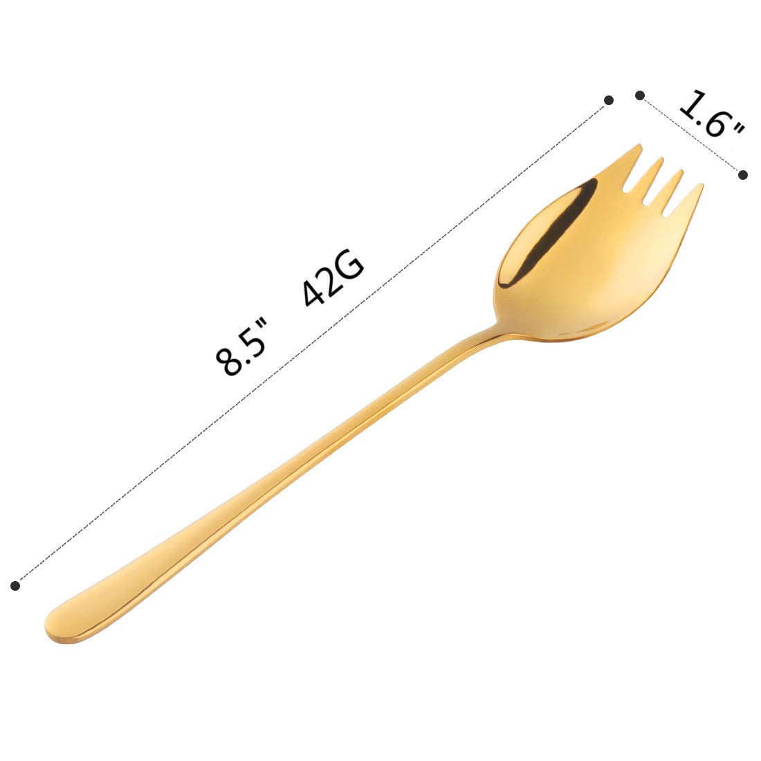 7-Pack 8.5 Inch 18/10 Stainless Steel Spoon Sporks For Household Use Camping Travel Hiking
