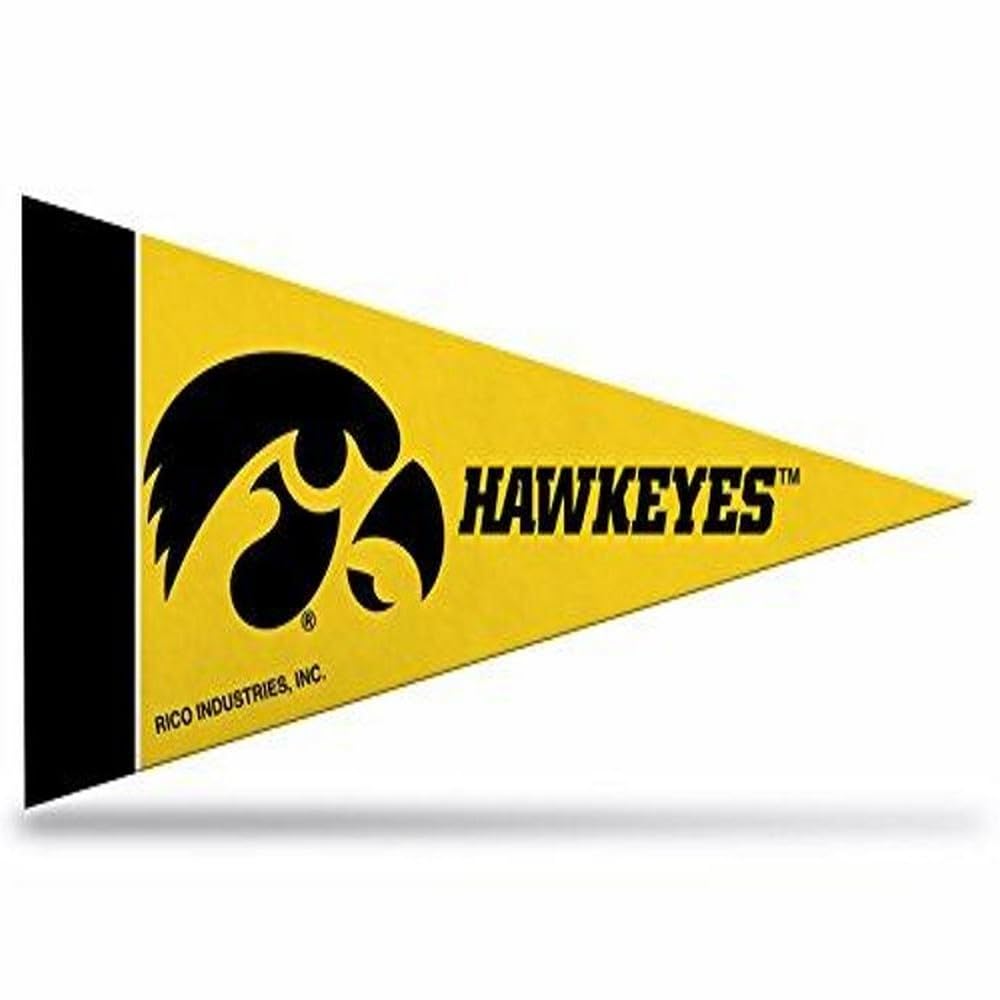 Rico Industries Ncaa Iowa Hawkeyes 8-Piece 4-Inch By 9-Inch Classic Mini Pennant D  Cor Set