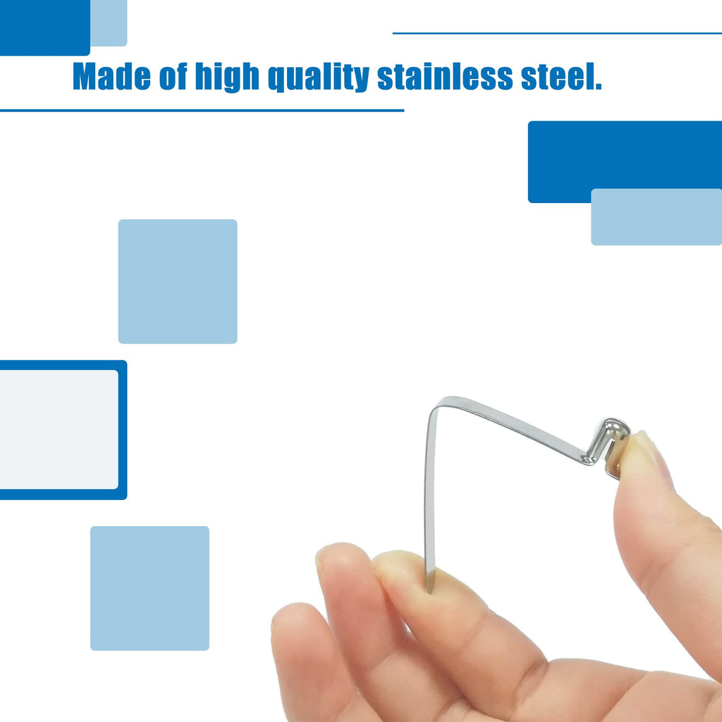 Auriver 25 Pcs Tent Pole Clips Stainless Steel Kayak Paddle Spring Snap Clips Tent Pole Push Button Spring Clips Locking Pin For