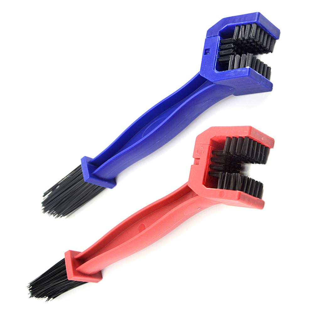 Wmycongcong 2 Pcs Motorcycle Bicycle Chain Cleaning Tool Chain Washer Cleaner Crankset Brush Mountain Bike Maintain Cleaning Too