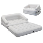 Dimar Garden Inflatable Couch Flocked Blow Up Couch Mattress,Outdoor Air Sofa Bed For Camping,Full Size