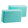 SNAPPSY 2X Yoga Blocks Anti Slip Yoga Prop Accessories for Indoor Sports Gym Fitness Light Blue