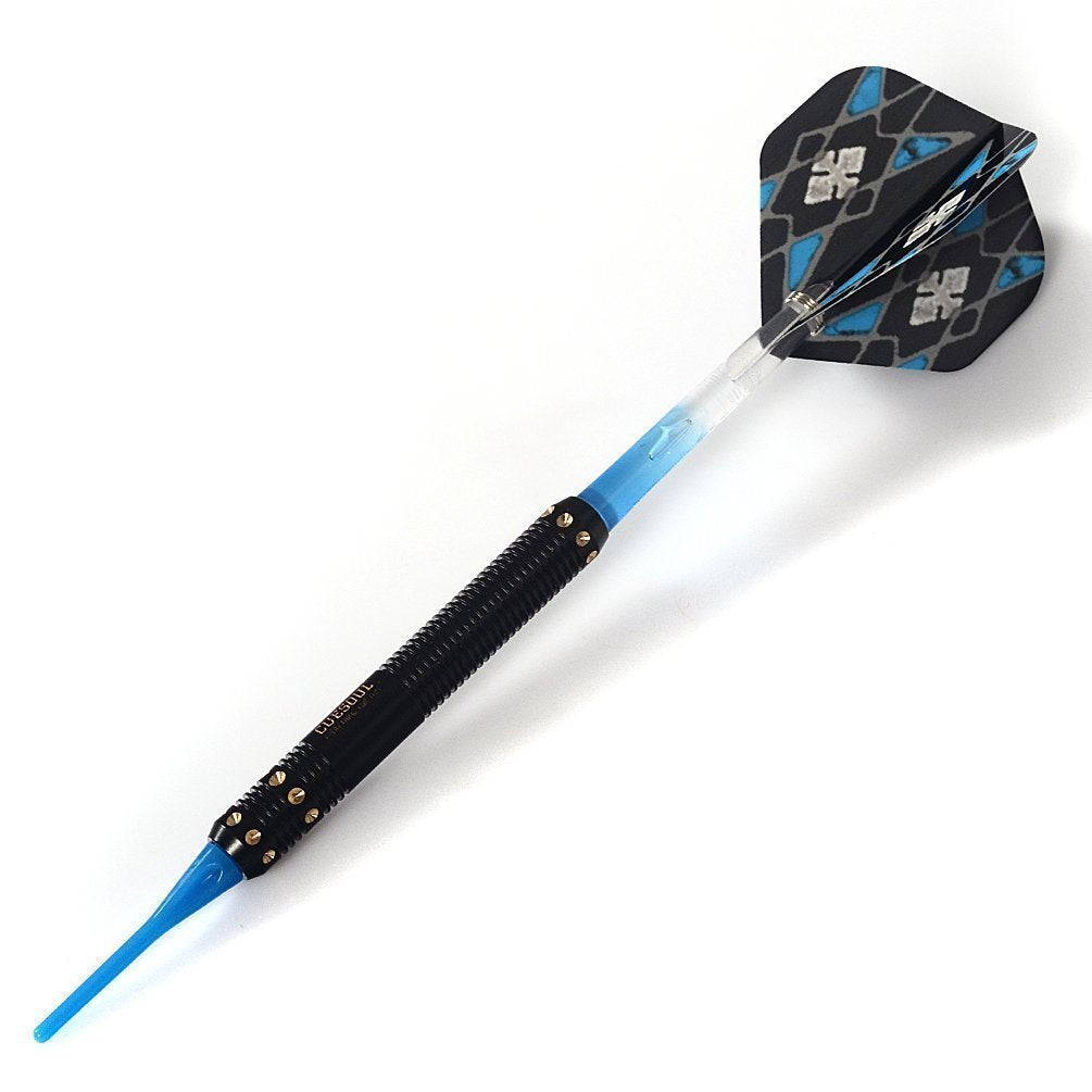 Cuesoul 16 Grams Soft Tip Darts Set With Dart Case - Brass Barrels