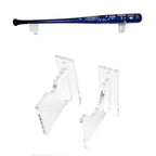 Top Stage Clear Baseball Bat Display Wall Mount Horizontal Rack Softball Bat Hanger, 4.5 X 4.5 Inches, No Case Cover, For Game R