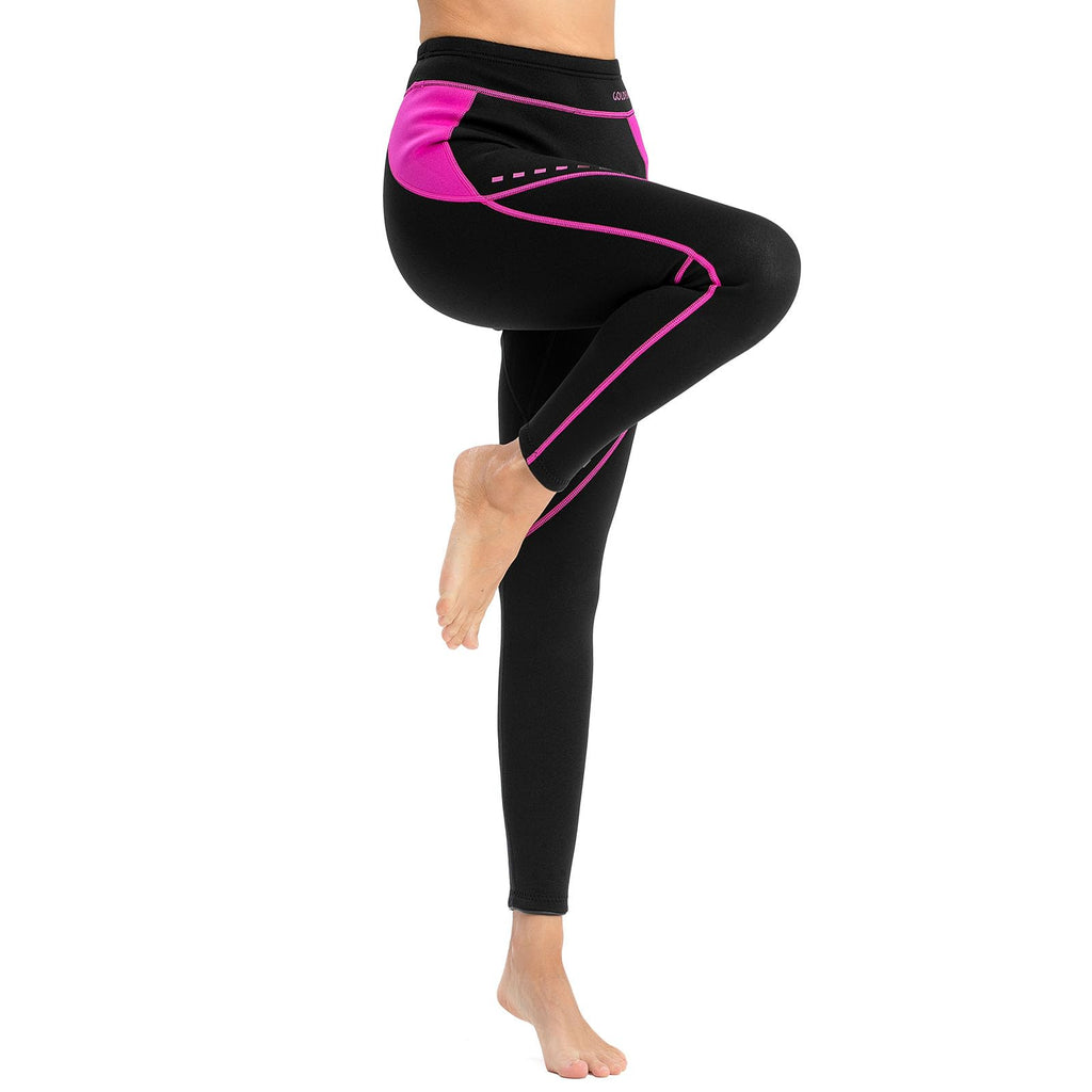 Goldfin Womens Wetsuit Pants, 2Mm Neoprene Pants Keep Warm For Diving Swimming Surfing Kayaking Boating (Black, 3Xl)