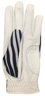 Giggle Golf Women 'S Golf Glove (Medium, Worn On Left Hand, Zebra)