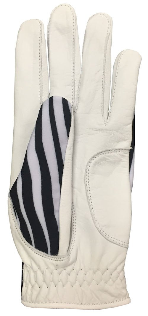 Giggle Golf Women 'S Golf Glove (X-Large, Worn On Left Hand, Zebra)