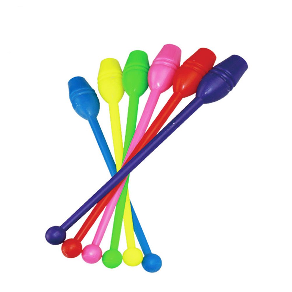 Cgmj 2 Pcs Rhythmic Gymnastics Stick Clubs Gymnastics Training Equipment Tool 13.38'' Length