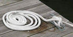 Tommy Docks 15 Ft Dock Line With 4,400 Lb Break Strength - 3/8 In Thick Double Braided Nylon Marine Rope Accessory - 12 In Eye S