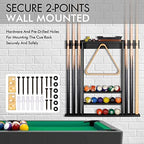 Xcsource Pool Cue Rack Only, Pool Stick Holder Wall Mount, 6 Pool Billiard Stick + Ball Set Wall Cue Rack, Made Of 100% Bamboo W