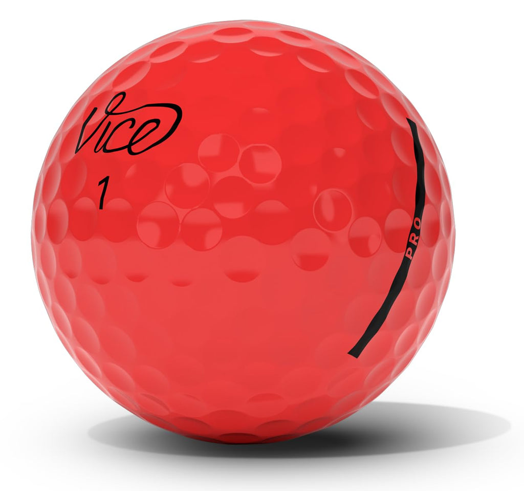 Vice Golf Pro Golf Balls, Red (One Dozen)
