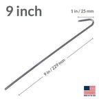 Pinnacle Mercantile 30 Pack Tent Stakes Metal Garden Edging Fence Hooks Pegs Christmas Decoration Stakes Made Usa 9 Inches Long