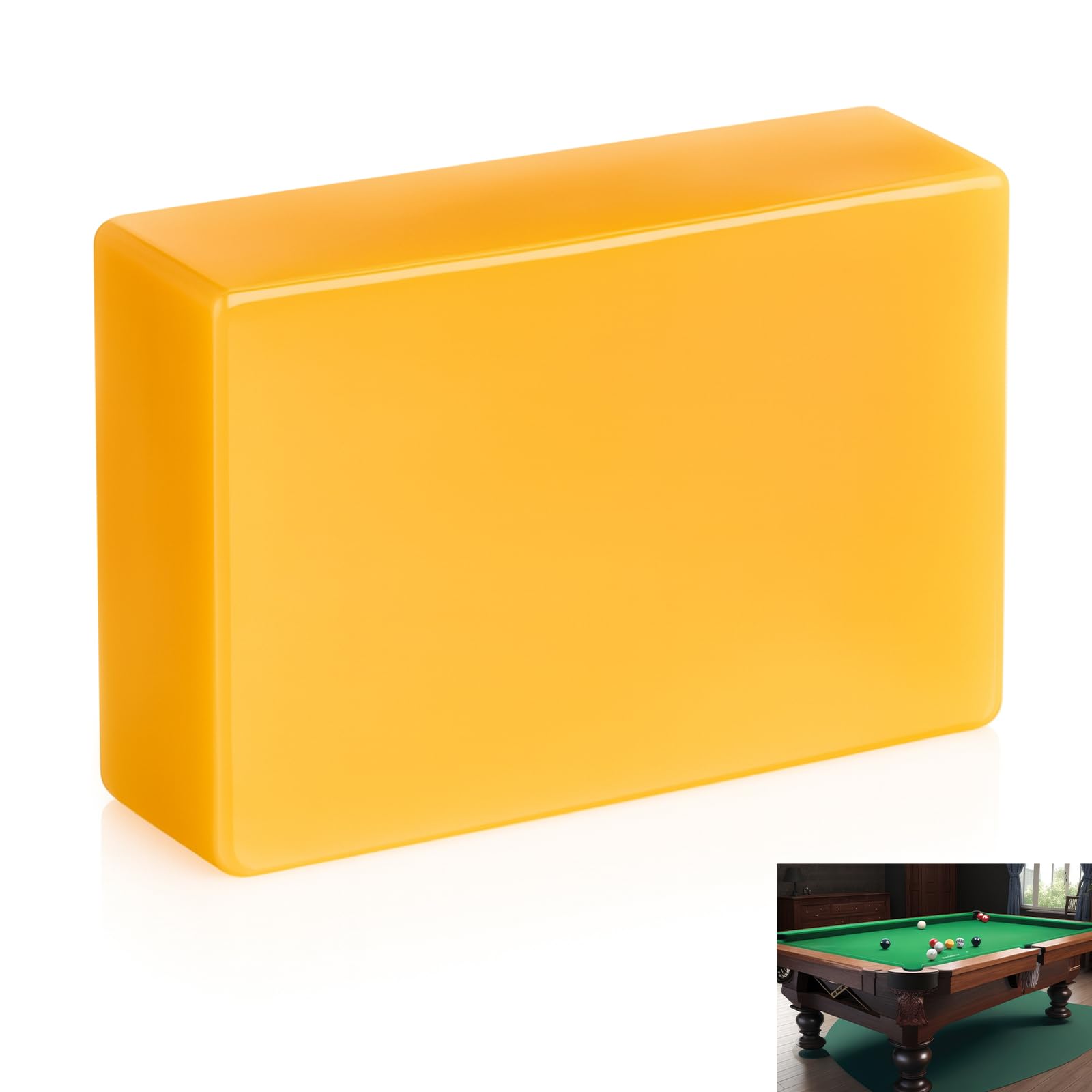 Conelist 1 Pcs Billiard Pool Table Beeswax Bar, 3oz Each Beeswax for Pool Table Slate Seams Game Room and Screw Holes (Yellow)