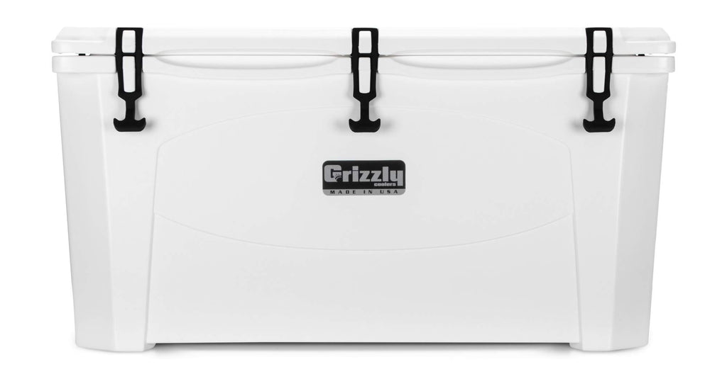 Grizzly 100 Cooler  100 Qt Ice Chest Durable Rotomolded Insulated  Made In Usa  Warranty For Life  For Beach Boat Camping Fishin